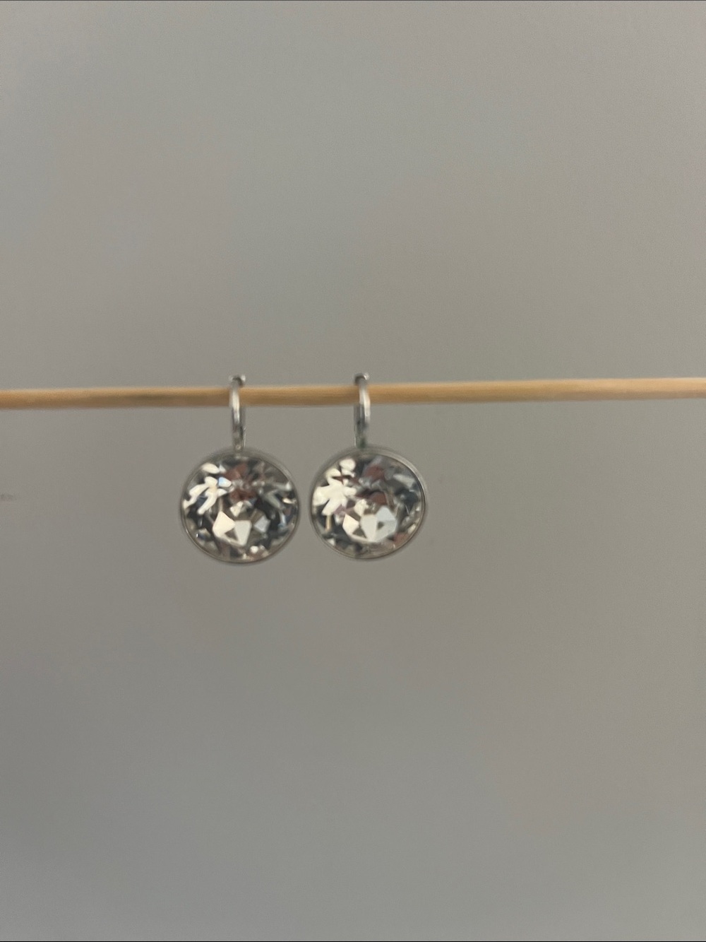 Swarovski Bella drop earrings silver tone